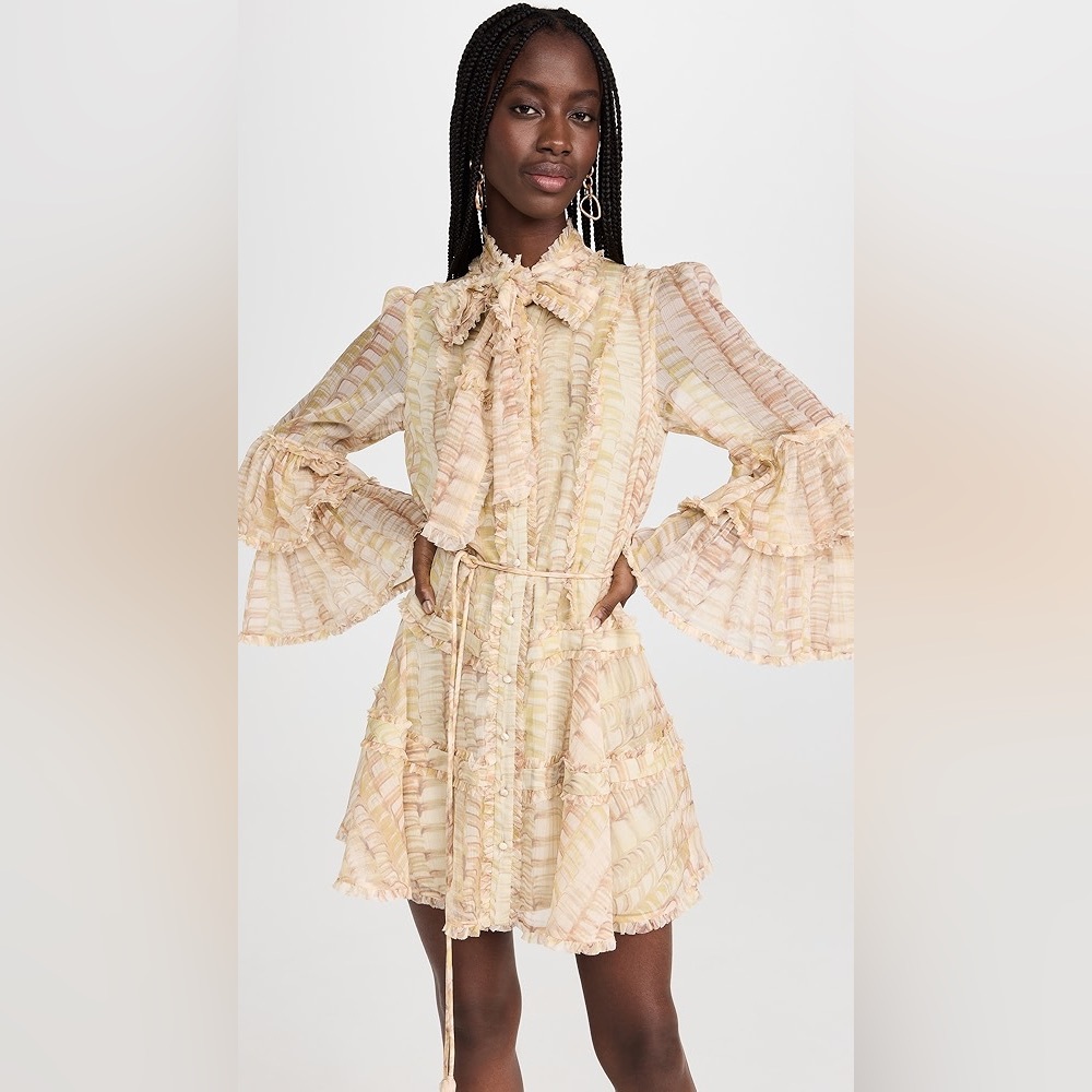ALEXIS Gelsiny Tiered Printed Mini Dress